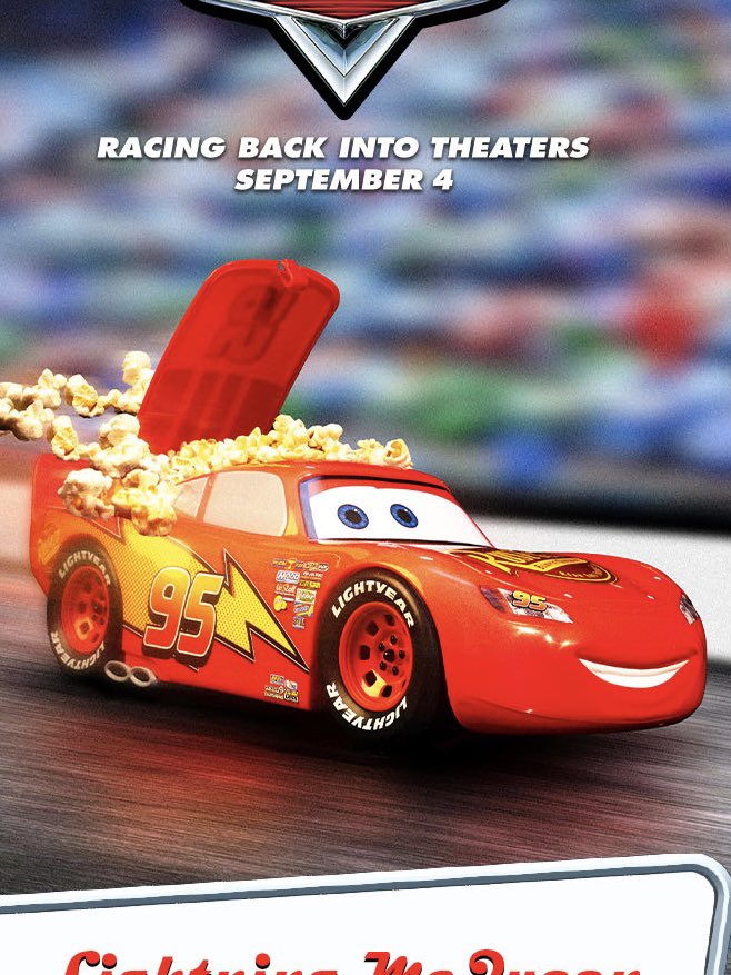 DiscussingFilm's tweet photo. First look at the Lightning McQueen popcorn bucket and Piston Cup drink vessel for the 20th anniversary of ‘CARS’. https://t.co/Dqy60cHhzu