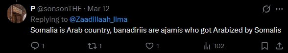 sladalsl's tweet photo. @lipliner7 @sonsonTHF hes a darood incel from somalia who attacks people from sl @MoeFarah_94 is obsessed https://t.co/ldziGvXKVu