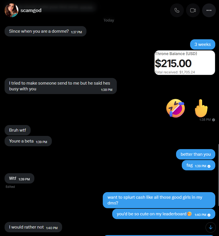 MoreSendAgain's tweet photo. faildommes angry in my dm - daily occurence💕

im taking over - whale swallowing your cash cows🤑 https://t.co/0jrHajqVHw