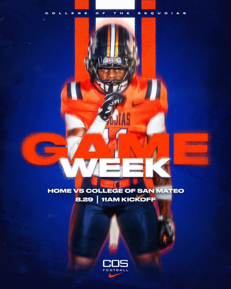 COSGIANTS_FB's tweet photo. ITS GAME WEEK! 

🆚: College of San Mateo 
🗓️: August 29th @ 11:00am 
📍: Sequoias Stadium - Visalia, Ca 

#GoGIANTS https://t.co/b9IupbnEwZ