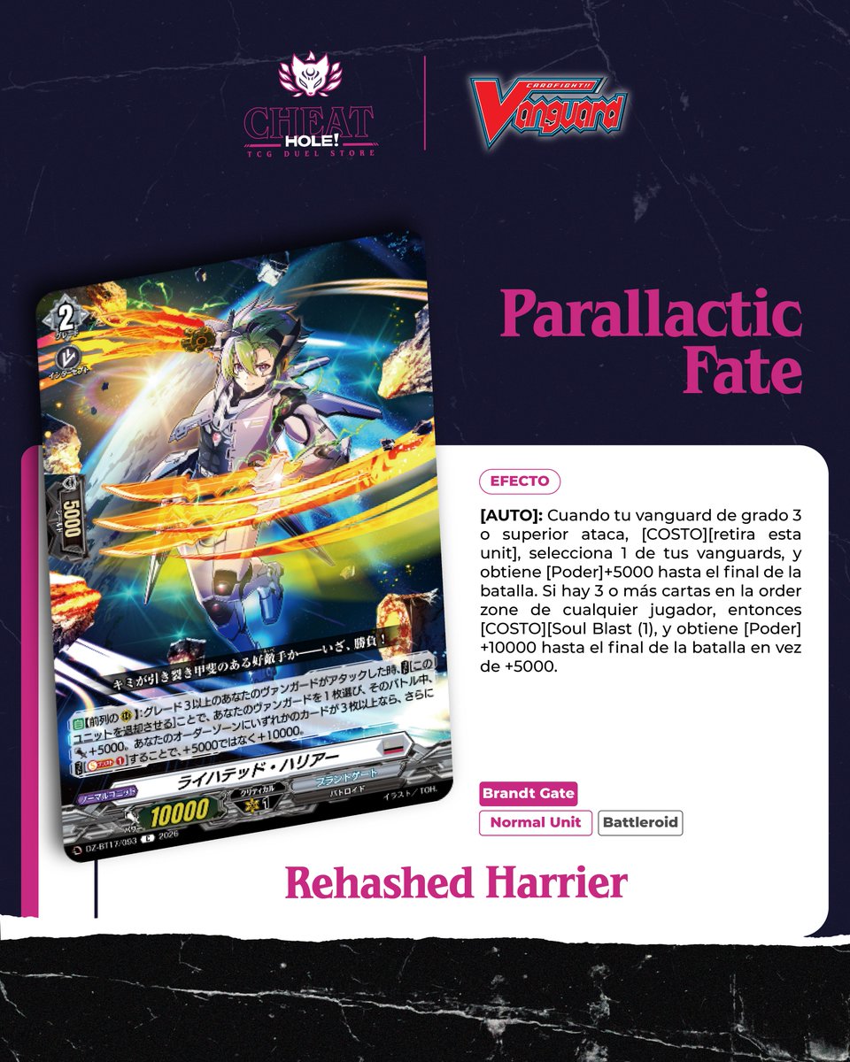 CheatHole_TCG's tweet photo. Carta del día!
#vanguard #cardfightvanguard #cfv #CardfightVanguard #TCG https://t.co/JIOrzYTz0q