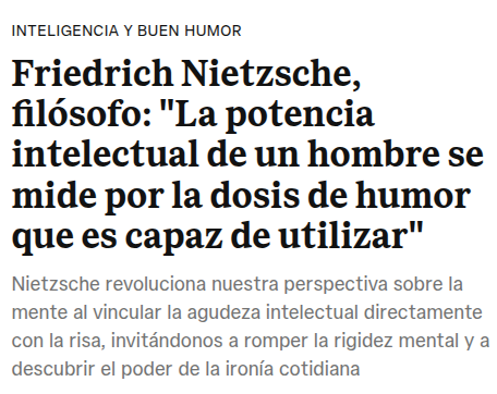 Mpmsm2010's tweet photo. #ElConfidencial
Si lo dijo F. #Nietzsche, así será. 🤣
"...bailar con las ideas y combatir la pesadez del mundo a través de la #risa es el verdadero reflejo de una mente brillante y libre"
https://t.co/Ir80JhxsB7 https://t.co/9TmgUtj48i