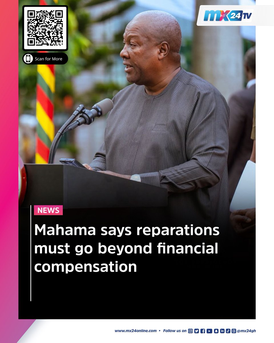 mx24gh's tweet photo. SWIPE 📲 Here are today’s biggest headlines. Download the MX24 app to read the latest news and updates.

#mx24gh #funfearlessfactual #mx24news #Ghana #Mahama #SlaveTrade #LafaBasin #PopeLeoXIV #Ebola #Iran #NewZealand #SocialMedia #FIFAWWC #Brazil https://t.co/44YAi8F2c9