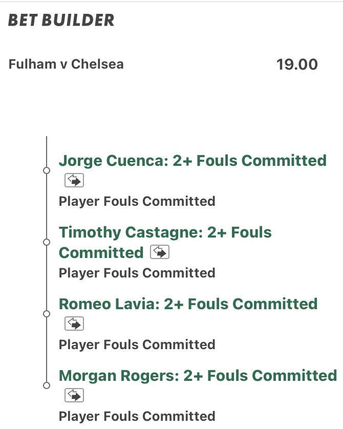 FoulPlayyz's tweet photo. Fulham v Chelsea 🟨 https://t.co/Z0PqnHddPW