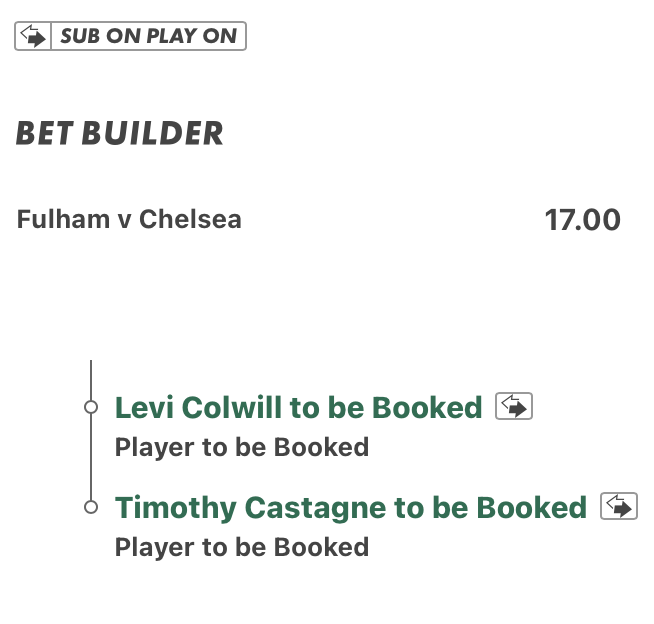 FoulPlayyz's tweet photo. Fulham v Chelsea 🟨 https://t.co/Z0PqnHddPW