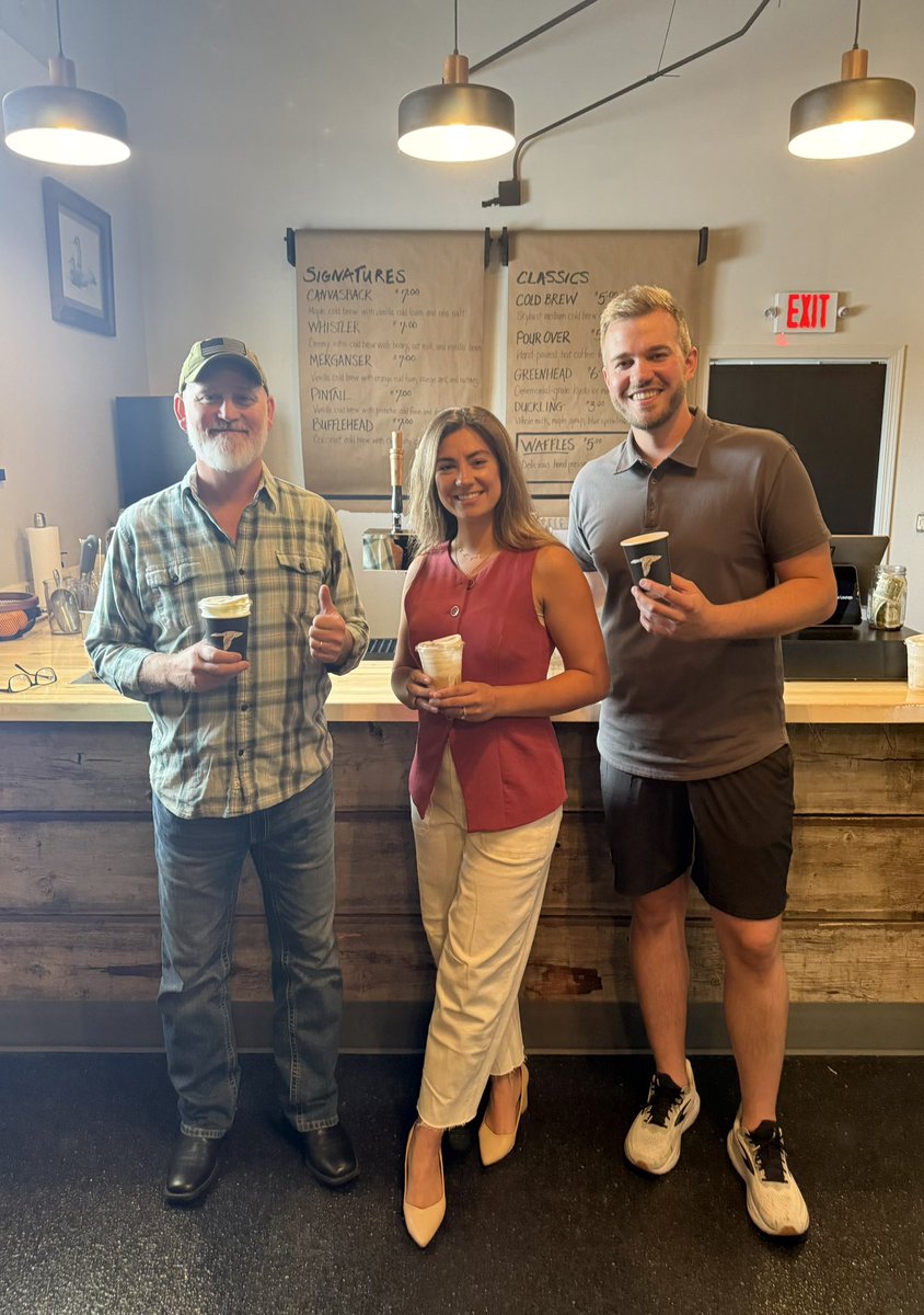 Image for the Tweet beginning: Stopped by Canvasback Cold Brew