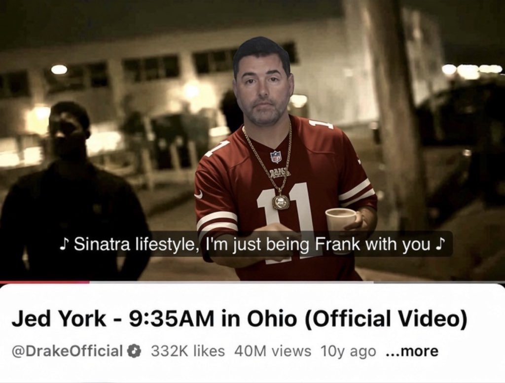 PuntingStacks's tweet photo. oVo Jed York https://t.co/MMalFUnTHU