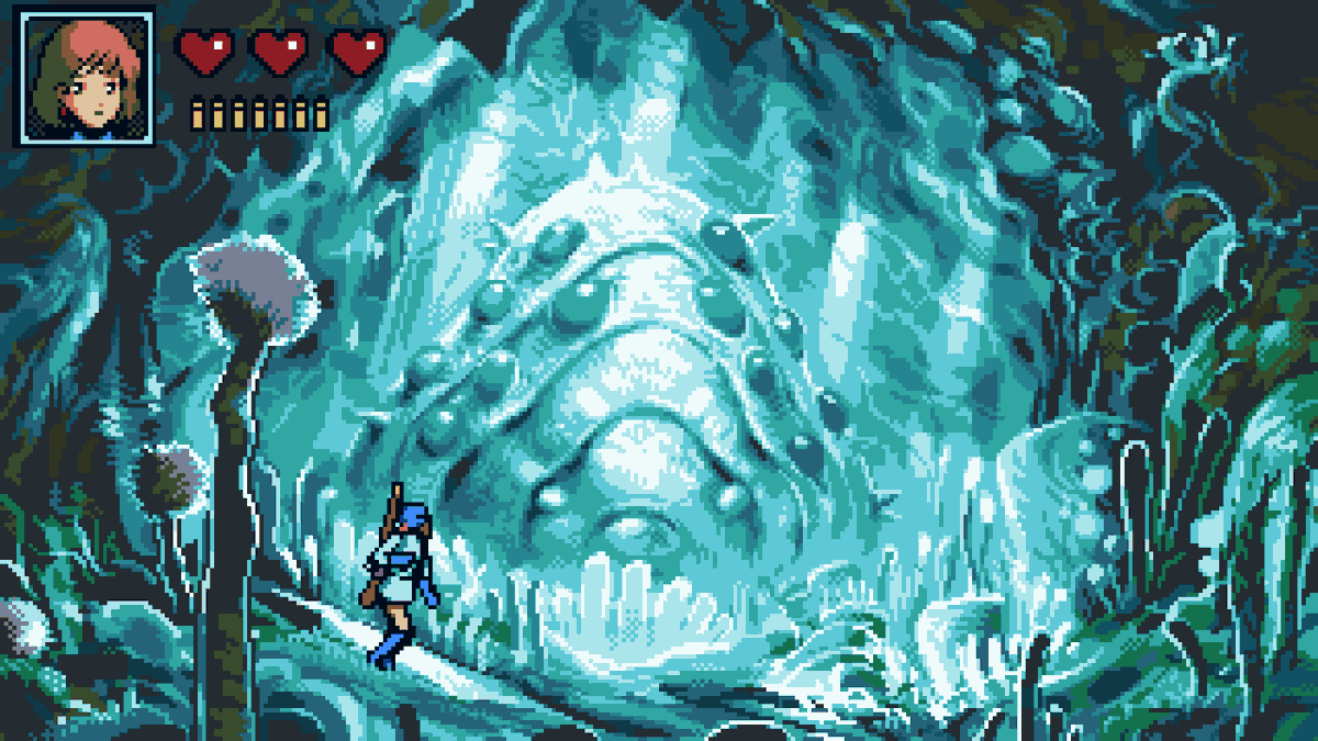 hby_stuff's tweet photo. If Nausicaa was a game #pixelart https://t.co/i4gXwyXymB