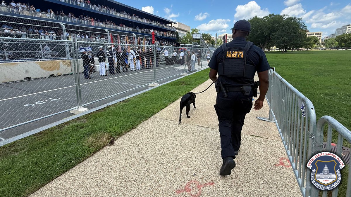 CapitolPolice's tweet photo. Sometimes you get to be a part of history in this job.

We worked with our local, state, &amp; federal partners to ensure the Freedom 250 Grand Prix went safely.

Thank you to everyone who secured the historic race -- and for letting our motors take a lap around the track. https://t.co/qufrjA4yvH