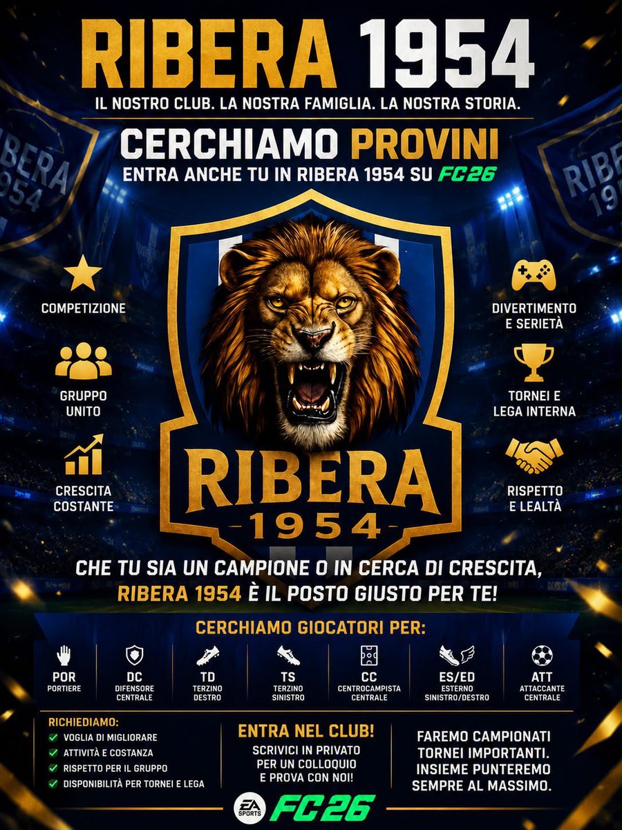 esports_ribera's tweet photo. @pctransfermarkt 
@proclubitalia25 
@VPGItaly 
@Mercato_FVPA 
@VFL_Italy 
@LNDEsport1 
@pctransfermarkt https://t.co/KIO4JrUGCu