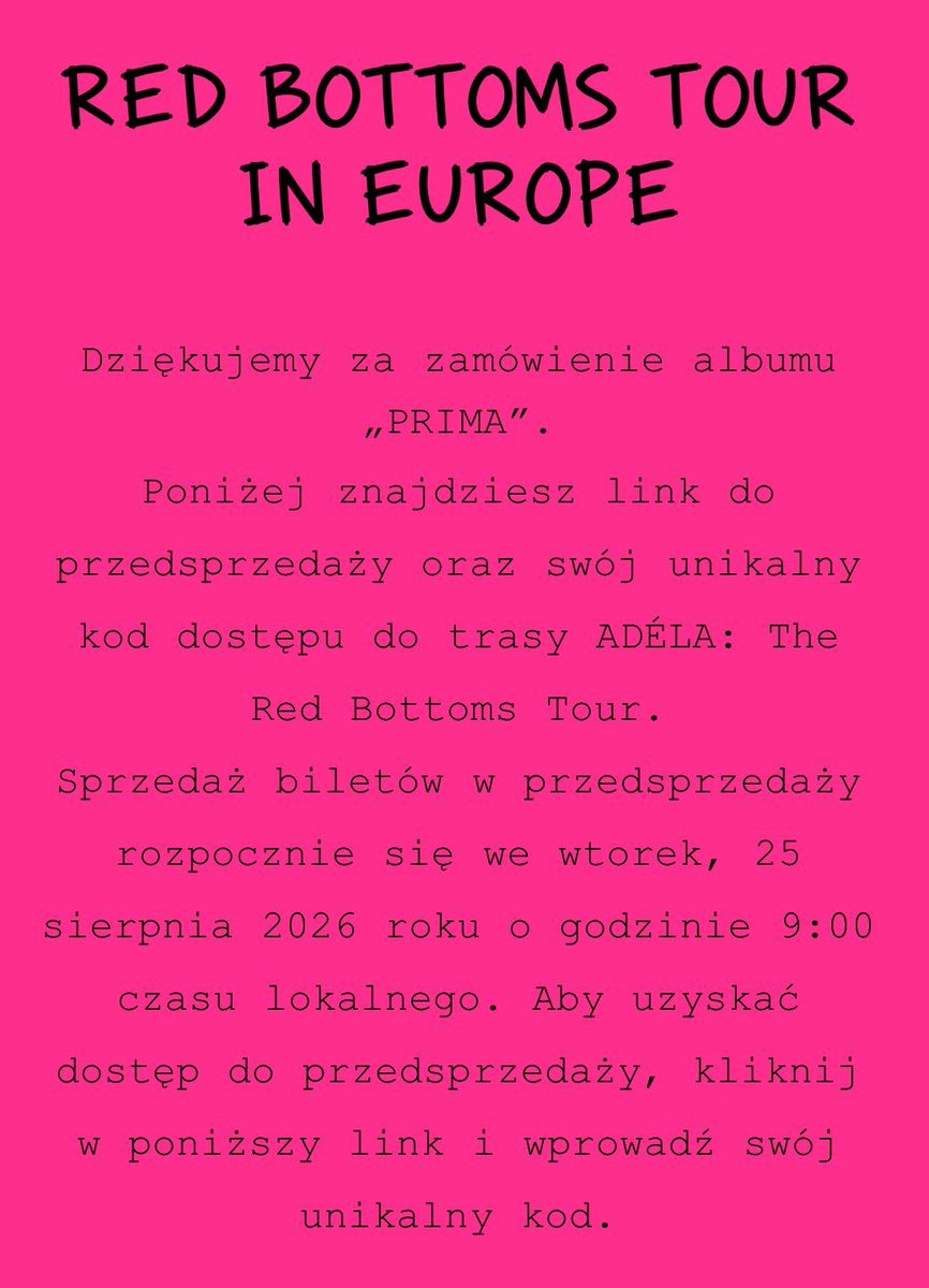 ADJERGOVAPL's tweet photo. osoby, które zamówiły album w przedsprzedaży powinny otrzymać już unikalny kod! na każdy kod zakupić można 6 biletów! przedsprzedaż rozpoczyna się o 9:00 jutro! (25.09) https://t.co/oJDy6vAEXr