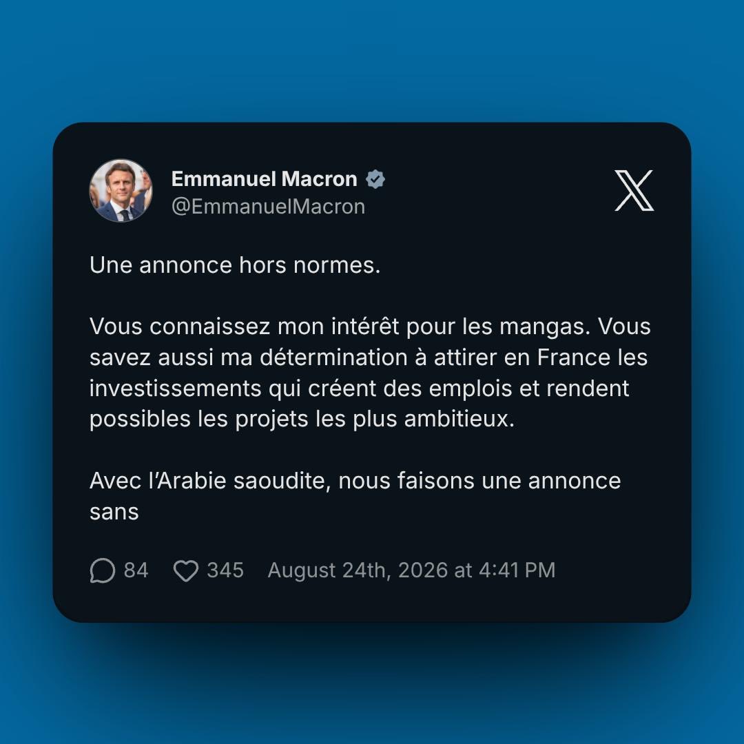 TheMirsal's tweet photo. ♦️الرئيس الفرنسي يعلن عبر حسابه في X عن استثمار سعودي 🇸🇦 ضخم في فرنسا بقيمة 6 مليارات يورو، لإنشاء 3 مدن ترفيهية بالشراكة مع القدية✨

وصف المشروع بأنه غير مسبوق وأن فرنسا لم تشهد مشروع بهذا الحجم منذ ديزني لاند باريس✨
#محمد_بن_سلمان‌_في_باريس 
#مرسال https://t.co/HuCDItTsG4