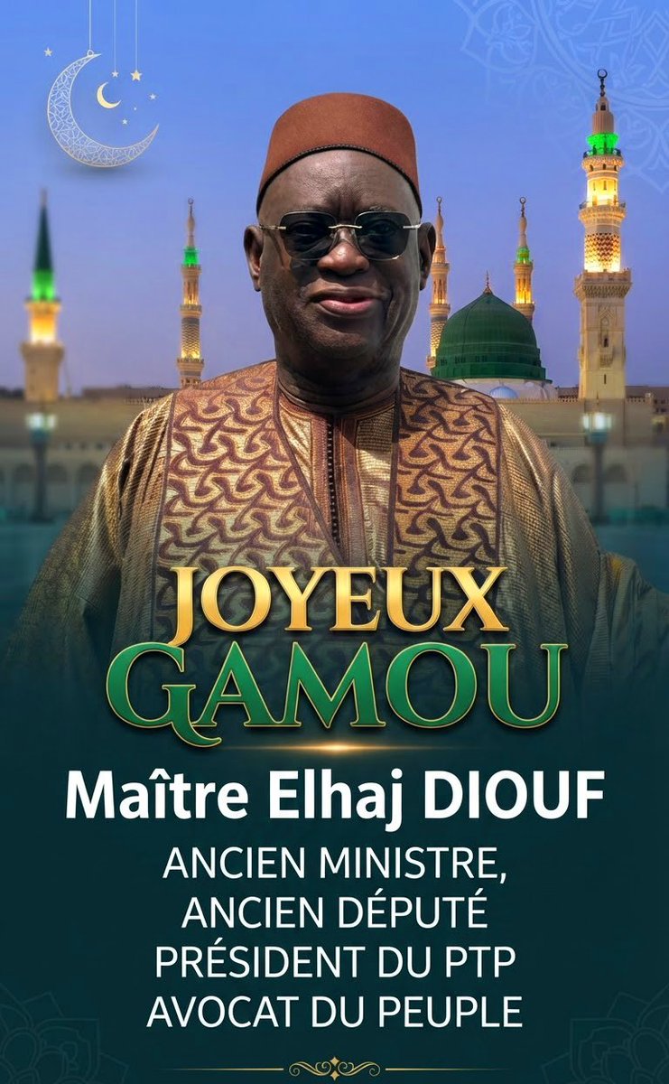 MeElhajDIOUF's tweet photo. En ce jour béni où nous célébrons la naissance du Prophète MOUHAMAD (Paix et Bénédictions sur Lui), je souhaite à tous les musulmans une excellente fête de Maouloud.

#kebetu #senegal #gamou #Maouloud #mohamed #mackysall https://t.co/Ba3Qsav9Od