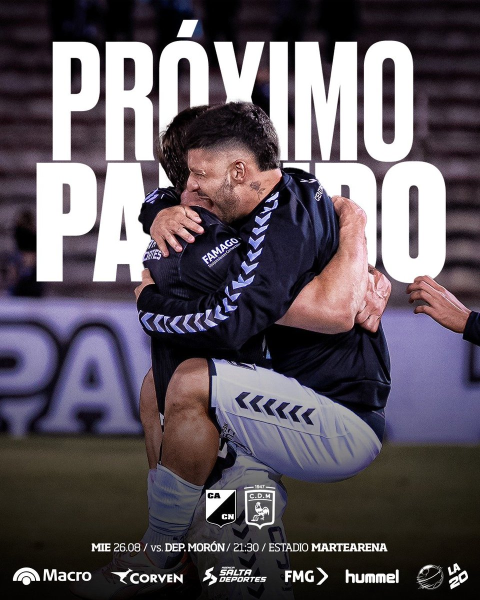 CACNoficial's tweet photo. 📌 PRÓXIMO PARTIDO
🏆 Primera Nacional – Fecha 21
🗓️ Miércoles 26 de Agosto | 21:30 hs
🏟️ Estadio Martearena
🫂 Árbitro: Maximiliano Manduca 
⚽ @cacnoficial 🆚 Deportivo Morón

Otra noche para dejarlo todo por Central.

#VamosCentral ⚫⚪⚫ https://t.co/EXmtXPz9P9
