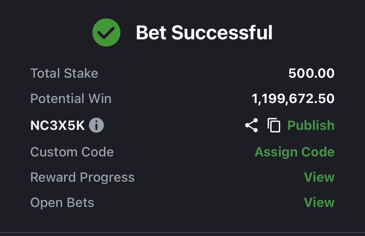 billionaire_eze's tweet photo. N500 to win 1 million Naira - 1k odds ✅✅

0.5 Ht V football midnight ✅✅

EDIT FLEX PLAY ✅✅ https://t.co/ISWuYMwGWL