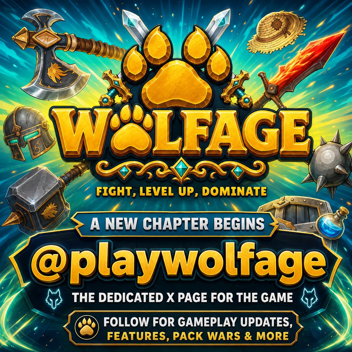 wolfswapwolfies's tweet photo. A new chapter begins for Wolfage.

Please welcome @playwolfage — the dedicated X page for the game.

From gameplay updates and new features to Pack Wars, bosses and everything in between, this is where the Wolfage side of the ecosystem will level up its presence.

Go give @playwolfage a follow and be ready for their first post soon 🐺🔥