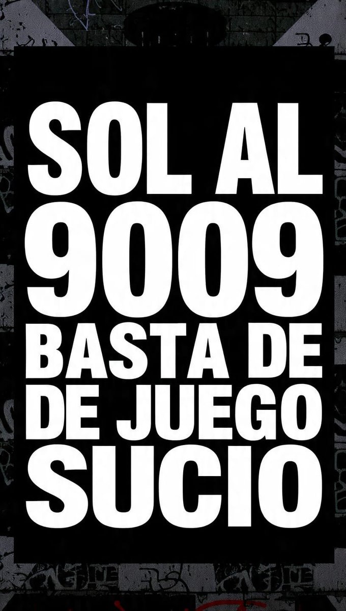 YIPIOALAFINAL_'s tweet photo. SOL AL 9009 BASTA DEL JUEGO SUCIO https://t.co/BbnL7jjmn8