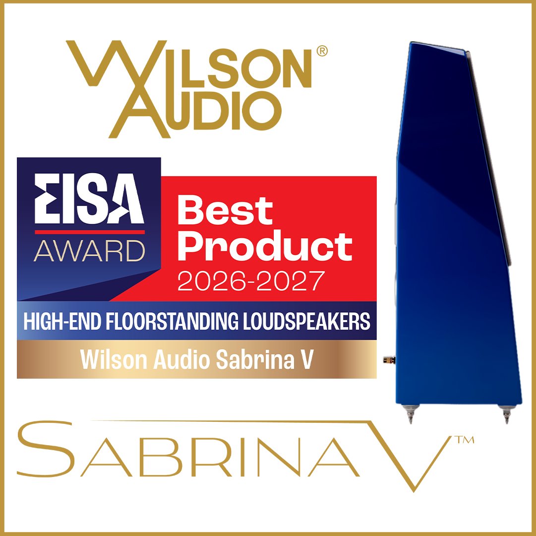 WilsonAudio's tweet photo. EISA Award: EISA High-End Floorstanding Loudspeakers 2026-2027
Wilson Audio Sabrina V

"The Sabrina V is Wilson Audio’s smallest floorstanding loudspeaker and features a cabinet constructed from V-Material, one of several technologies first introduced in the company's flagship models. Notably, it features a 165mm (6.5″) midrange driver with a QuadraMag magnet system, delivering exceptionally natural tonality and excellent clarity when paired with the company's Convergent Synergy Carbon (CSC) tweeter. A 203mm (8″) bass driver generates deep, dynamic bass, allowing the Sabrina V to come remarkably close to the performance of Wilson Audio's larger models. It’s available in standard, upgraded, and custom colours—a wide selection befitting a luxury, high-performance loudspeaker."

—Expert Group: Hi-Fi
—Award year: 2026-2027

https://t.co/hSAmqyIHSD
🔈
🔉
🔊
#AuthenticExcellence #MadeInUSA #SabrinaV #Loudspeaker #Award