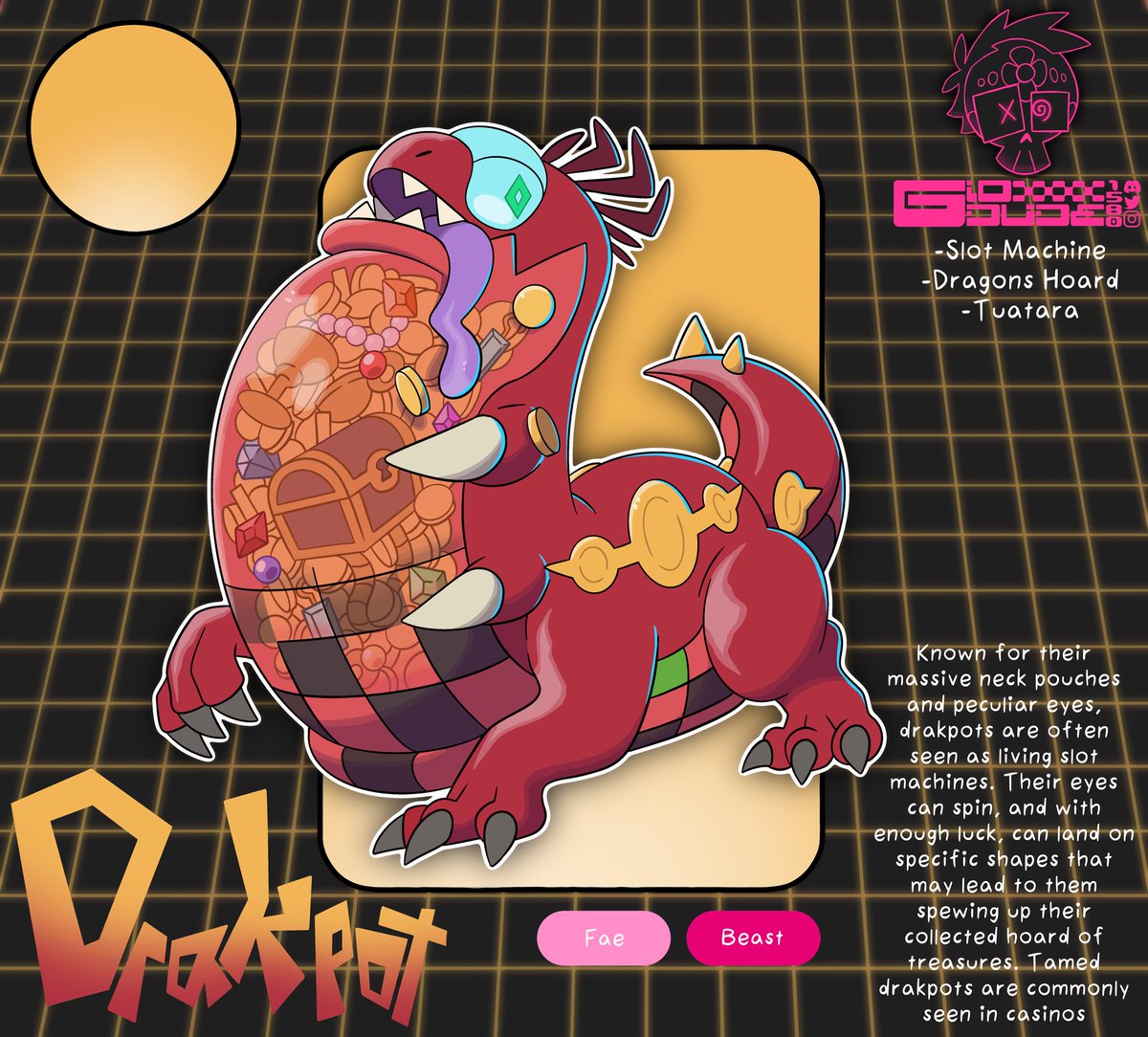 Giodude1580's tweet photo. Drakpot

Hope you guys also enjoy this fellas redesign! I felt the previous version very much lacked any fitting design details that got the idea of a casino across, at least not nearly as much as this version

#fakemon #pokemon https://t.co/DMPh121UIP
