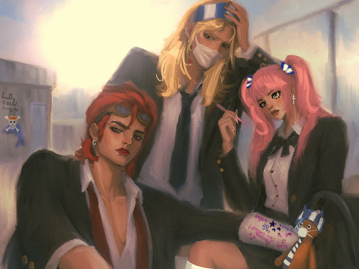 HA4art's tweet photo. Posting them everywhere now cause damn I love how this turned out… also never drew more than 2 characters in one piece 🤭

#ONEPIECE〜 #fanartㅤㅤㅤㅤ #EustassKid #Killeronepiece #perona #anime #commissionㅤ https://t.co/DFwI1HlpkL