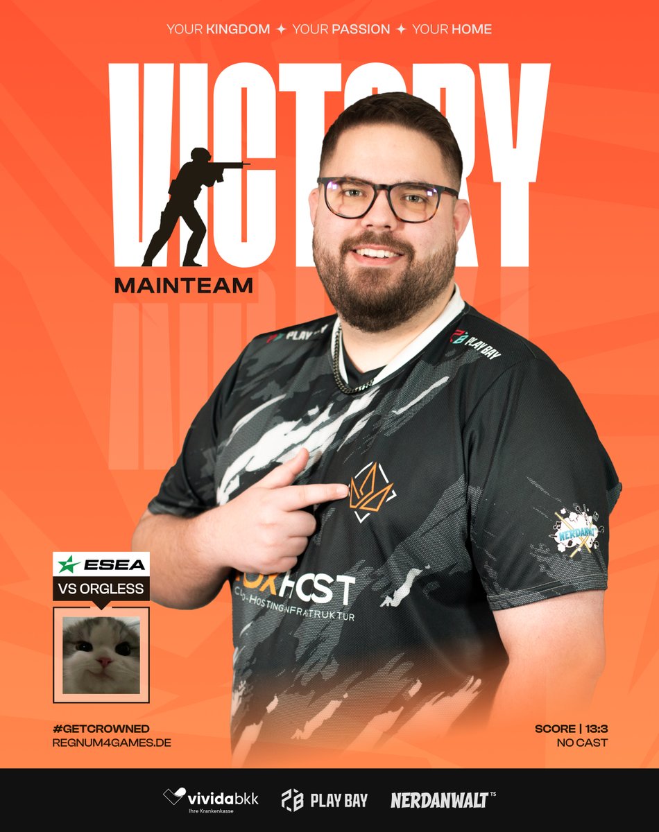 regnum4games's tweet photo. We win both games, what a way to start the week! 🥳
13:4 vs. @kholodtsi on Nuke
13:3 vs. #ORGLESS on Nuke
GG & WP🤝
#VAMOS & #getcrowned 👑 https://t.co/NmmP5FOynT