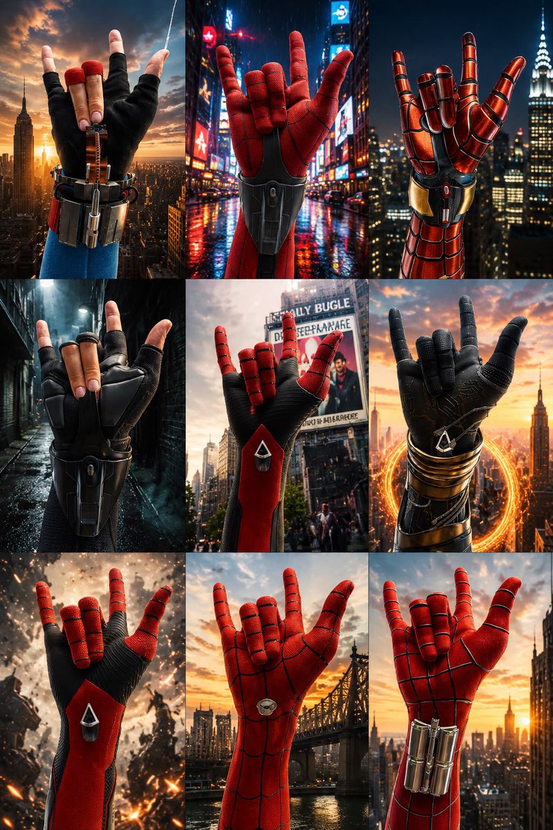 King_Shark02's tweet photo. Can you guess which Spider-Man each web-shooter belongs to without looking it up? https://t.co/l5LV1NsDYE