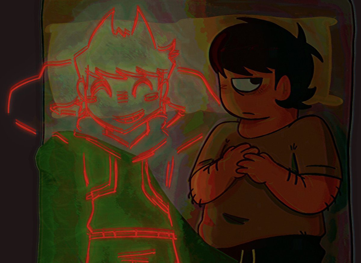 S1lliestLilly's tweet photo. “I still leave a spot for you.” #Baconcola #Eddtord #Eddsworld https://t.co/xlPa08aQmq