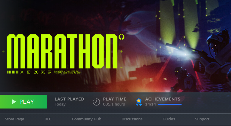DannyJRockss's tweet photo. I'm thinking about making a video about Marathon and its future...

By all means, I want this game to succeed, and it’s INSANE how many hours I’ve put into it, LMAO. https://t.co/QHx1lagxMM