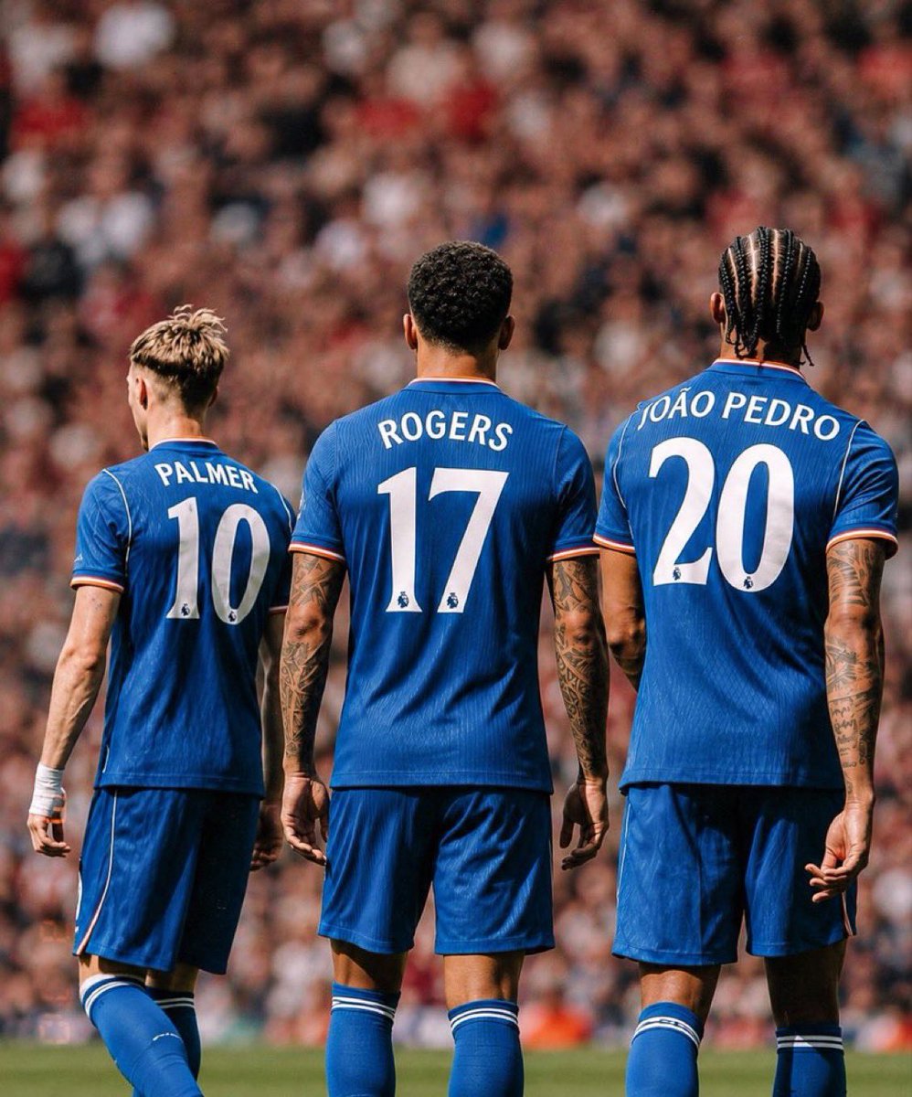 TouchlineX's tweet photo. 🔵🔥 Xabi Alonso’s front-three have ARRIVED:

🏴󠁧󠁢󠁥󠁮󠁧󠁿 Palmer: 2 G/A
🇧🇷 Joao Pedro: 2 G/A
🏴󠁧󠁢󠁥󠁮󠁧󠁿 Rogers: 1 G/A https://t.co/VVHDS2HmxR