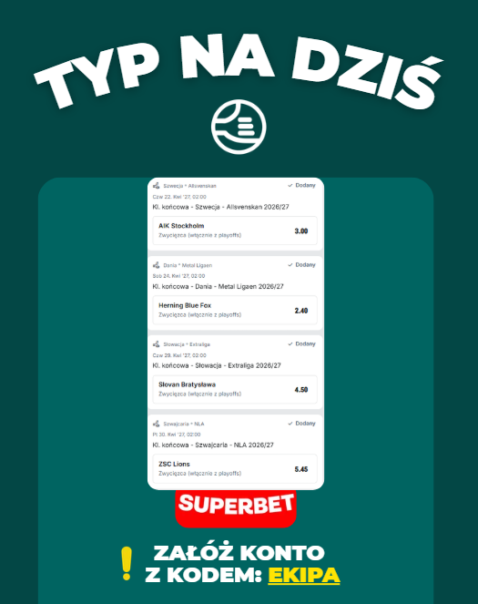turboM_betekipa's tweet photo. Siema, siema

Sezon hokejowy już tuż, tuż dlatego też czas na wprowadzenie w rozgrywki topowych lig w Europie.

Najpierw jednak #Konkurs

Co trzeba zrobić, aby wziąć udział w konkursie?

▶️Obserwuj ten profil
▶️Podaj dalej post
▶️Zostaw komentarz

💸Do wygrania 2x 50 zł do bukmachera superbet💸

W tym roku zaczniemy od kuponu długoterminowego na zwycięzców poszczególnych lig (wybrałem 4 najlepszych) i po krotce przybliżę Wam, dlaczego uważam, iż właśnie to te drużyny zostaną mistrzami swoich krajów (czy lig).

W nadchodzących dniach pojawi się jeszcze wprowadzenie ogólne do całego top5 + Tauron Hokej Ligi. 

Zaczniemy dziś od typów na mistrzów, kolejno:

🇸🇰Słowackiej extraligi 🇸🇰
🇨🇭Szwajcarskiej NLA 🇨🇭
🇩🇰Duńskiej Metal Ligaen 🇩🇰
🇸🇪Szwedzkiej Allsvenskan 🇸🇪

A link do kuponu znajdziecie w komentarzu👇

Tipsport Liga - Slovan Bratysława

Slovan to jeden z największych faworytów do tytułu w sezonie 26/27. Już w zeszłym sezonie byli bardzo blisko, ale lepszej okazji niż ten sezon mogą nie mieć długo.
Jako że zespół z Bratysławy ostatnie mistrzostwo wygrał 4 lata temu, kierownictwo klubu zainwestowało sporo pieniędzy, aby tytuł mistrza Słowacji odzyskać.

Główni rywale Slovana, czyli Nitra swój skład odmłodziła. Jest to bardzo dobry ruch w kierunku przyszłości, ale strata aż 8 zawodników z mistrzowskiego składu (w tym 6 importów) może spowodować problemy w nadchodzącej kampanii, szczególnie że Nitre czeka kampania w hokejowej lidze mistrzów, która będzie wymagająca.
Pozostałe zespoły jak Banska Bystrzyca, czy Kosice swoje składy osłabiły. Oba zespoły straciły swoich najlepszych strzelców, kolejno Cartera Turnbulla oraz Simona Petrasa i o ile Banska bez Cartera powinna nadal być zespołem top6 o tyle Kosice mogą mieć z tym problem, gdyż ofensywa wygląda dosyć słabo.
Zilina oraz Poprad teoretycznie się wzmocniły, ale moim zdaniem w obu tych zespołach kuleje defensywa, a właściwie to jej głębią, która jest kluczowa w tak długim sezonie.

Slovan na tle reszty wyróżnia się stosunkowo małą ilością zmian, gdyż większość składu z poprzedniej kampanii udało się utrzymać, ale także kierownictwo dodatkowo go wzmocniło.
Do zespołu dołączył https://t.co/Fb4AQ7atQw wcześniej wspomniany Ryder Korczak, czy Samuel Bucek, czyli były zawodnik Nitry, który został MVP zeszłosezonowych play-off.
Do tego wzmocniono także obsadę bramki i zwiększono głębie składu, więc nawet w przypadku kontuzji kluczowych zawodników, będzie ich kim zastąpić.

Swiss NLA - ZSC Zurich

W Szwajcarii składy są dosyć stabilne i z sezonu na sezon nie zachodzi zbyt duża liczba zmian. Tak było i tym razem.
Dlaczego Zurich? Oczywiscie nie dokonali wielu zmian, ale te, które przeprowadzili spowodowały, że z miejsca powinni stać się zespołem lepszym
Ich nowym trenerem został Claude Julien, czyli trener, który przez całą swoją karierę trenował w NHL. Jest to trener idealny pod styl, jaki drużyna chce grać, więc jest to niewątpliwie zmiana na +.

Do tego pozyskali także https://t.co/Fb4AQ7atQw Malte Stromwalla, czyli jednego o ile nie najlepszego zawodnika Rapperswil w ostatnich latach.
Przyszli także Tim Berni (obrońca) oraz Simon Knak (napastnik), czyli czołowi zawodnicy Szwajcarscy na swoich pozycjach.
Davos, czyli zeszłoroczny finalista i zespół, który wyeliminował Zurych osłabił się i to znacznie. Latem odeszli Matej Stransky, Simon Knak, Michael Fora czy Klas Dahlbeck a ich 'następcy' czyli Ken Jager, Frederic Allard czy Dominik Egli nie zastąpią odchodzących 1 do 1.

Pozostałe zespoły jak Fribourg, Zug, czy Servette przeprowadziły kilka zmian, które niewiele zmienią, no może poza Fribourgiem, który pod względem personaliów nie wygląda już tak dobrze, jak w poprzednim (mistrzowskim) sezonie.
Sporą zagadką pozostaje Lausanne, które wzmocniło swoją defensywę, jednak problem w tym, że to nie defensywa była ich problemem w poprzedniej kampanii.

MetaLigaen - Herning

Tutaj sprawa jest dosyć prosta. Herning w zeszłym sezonie zbudowało skład, który przewyższył ligę Duńską i w tym sezonie zanosi się na powtórkę.
W zeszłym roku klub z Jutlandii rozegrał łącznie 62 mecze z czego 56 wygrał i nikt nie był nawet blisko, aby przeszkodzić im w zdobyciu tytułu.
W tym roku sprawa wygląda podobnie. Skład mistrzowski w większości utrzymali i chociaż stracili Nicka Pastujova, to 'posiłki' ściągnięte na jego miejsce wyglądają równie imponująco.
Ogólnie liga Duńska jest obecnie w bardzo dziwnym miejscu, a jest to za sprawą podupadnięcia sportowo-finansowego w Aalborgu, który w tym roku wygląda naprawdę blado (mało importów, transfery jakościowo wyglądają słabo na tle ligowych rywali).
Skład, który znacząco się wzmocnił to Esbjerg, jednak i oni potencjałem mocno odbiegają od Herning które w swoich szeregach utrzymało Bau Hansena, Toivole, Poulsena, Kiljunen czy Janisa Felcersa, czyli najlepszego bramkarza ligii.

Allsvenskan - AIK

Kierownictwo AIK bardzo mocno pragnie awansu do SHLa, przez co zainwestowali spore zasoby w tegoroczny sezon. Skład zespołu ze Sztokholmu został wzmocniony wieloma dużymi nazwiskami, przed którymi został postawiony jasny cel, czyli awans. Wszystko inne będzie porażką.
Do zespołu dołączyli https://t.co/Fb4AQ7atQw Jhonas Enroth, czyli bardzo doświadczony bramkarz, który w przeszłosci reprezentował przez wiele lat Orebro, Buffalo Sabres, czy Dynamo Mińsk.
Ofensywę wzmocnią Ryder Rolston (pozyskany z AHL), a także Tyler Vessel (Z Brynas).
Szefem 'defensywy' ma zostać Tim Theocharidis, czyli zawodnik, który w zeszłym sezonie był kluczową postacią w mistrzowskim składzie Bjorkloven.

AIK utrzymało także trzon z poprzedniego sezonu, co czyni z nich bardzo dużego faworyta do awansu, gdyż dysponują bardzo mocnym i głębokim składem jak na Allsvenskan.

Ich główny rywal w walce o awans, to będzie zeszłoroczny spadkowicz, czyli Leksand. Jednak oni, mimo iż utrzymali kilku zawodników ze składu 'SHL-owego' to nie poczynili znaczących wzmocnień. Ich transfery opierają się głównie na tzw zawodnikach 'niewiadomych' po których nie wiadomo czego się spodziewać, a najlepszym tego przykładem będzie transfer Passolta z Nitry (liga Słowacka jest zdecydowanie słabsza od Allsvenskan, dlatego nie wiadomo jak sobie poradzi).
Sodertalje i MoDo również poczyniły zmiany, ale w tych zespołach brakuje głębi składu, przy czym obie drużyny dopiero są w trakcie budowy składów 'na awans'.
Biorąc pod uwagę, to jak duża konkurencja ma miejsce w Allsvenskan (wśród topowych zespołów) to AIK i tak na ich tle wyróżnia się siła składu, a także jego głębią, co w tak długim sezonie ma kolosalne znacznie o czym zresztą sami przekonali się rok temu, kiedy przez zbyt mała głębie składu nie byli konkurencyjni, tym razem tego błędu nie popełnili, co moim zdaniem zapewni im upragniony awans.