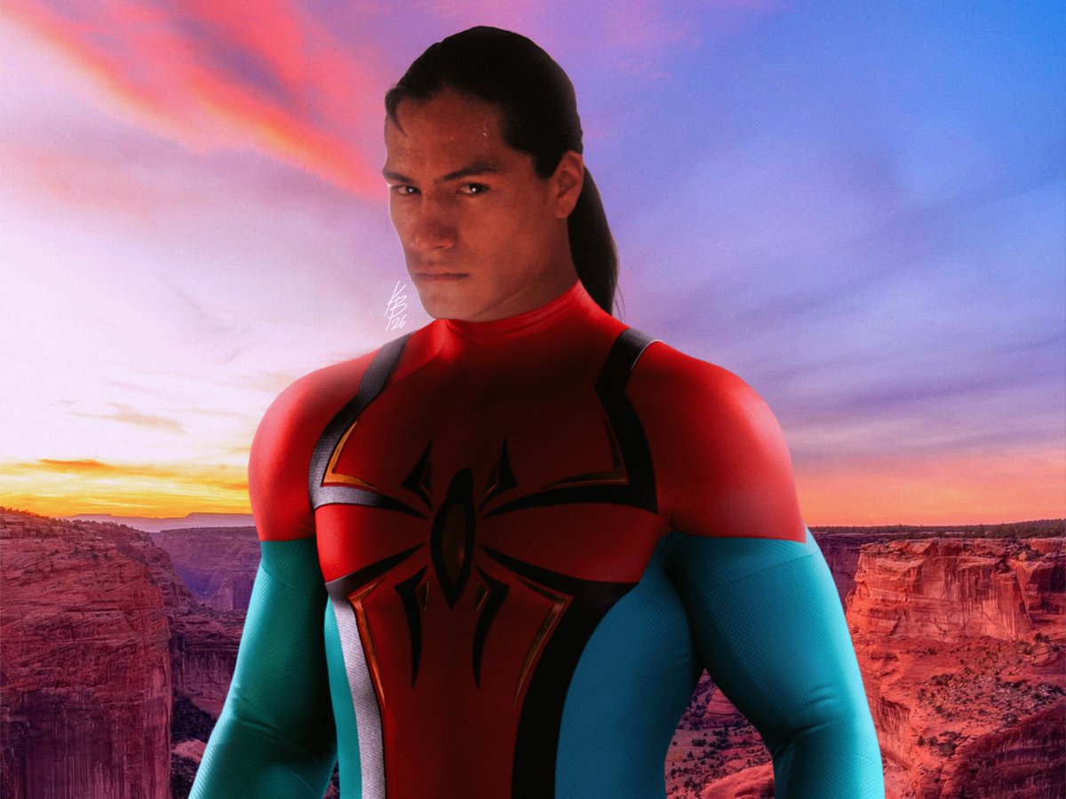 CaptainIronDog's tweet photo. "Yá'át'ééh, shí éí Keanu Silversmith yinishyé."

Wanted to post a photo edit that shows off what my Spidersona would look like if he were brought to life. Very happy with the results.

Ahéhee'. (Thank you.)

Suit model by @/TangoTeds

#spidersona https://t.co/LOuCyrPfnq