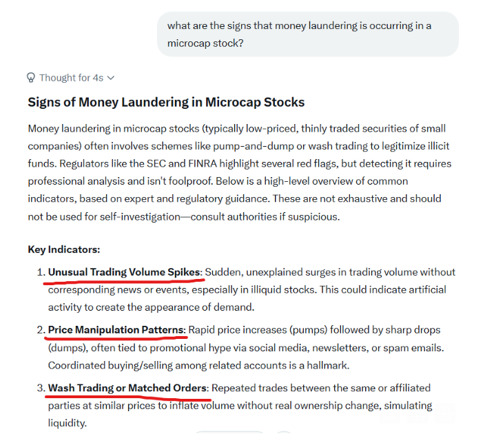 FlyEaglesFly529's tweet photo. @jolie_kahn @FingerMotionInc $FNGR 
In the last few months there have been at least 4 volume events that had the top 3 money laundering flags
Will you, as a securities attorney, be asking your banker to file a SAR with FinCen on the company's behalf?
Money laundering is serious https://t.co/IeFRJOnTDu