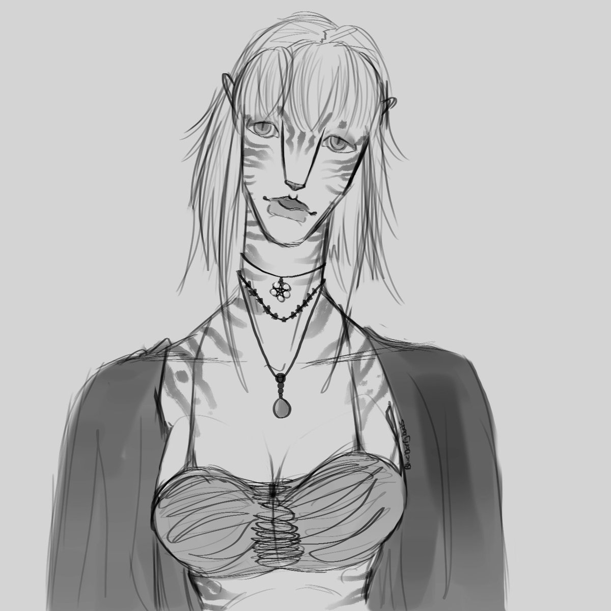 Blueberrybats's tweet photo. Day 23 of daily doodles. 

Ùna is another oc of mine. She’s an avatar driver. 

#Avatar #AvatarOc #Art #Doodles #OcArtist https://t.co/7sVS5ayc4S
