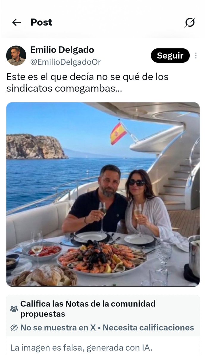 joseramirezdel2's tweet photo. ¿Vosotros qué creéis, que Emilio Delgado es tonto porque es de Más Madrid, o es de Más Madrid porque es tonto? 

Porque intentar colar una imagen de IA como esa es ... https://t.co/d77nZpQOph