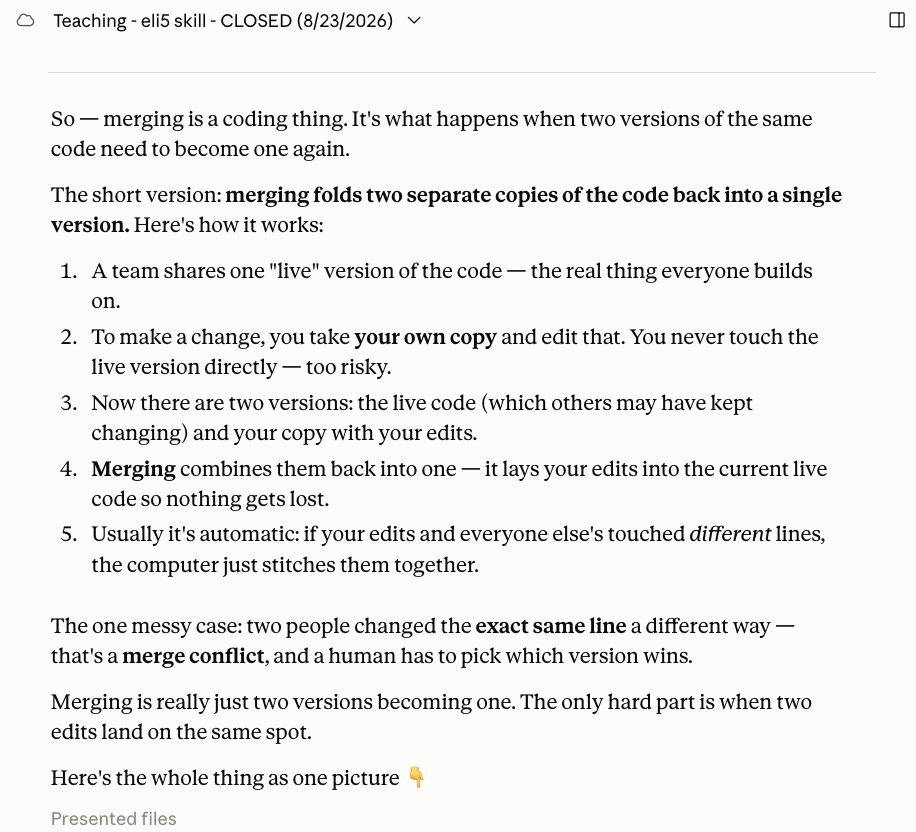 graceclarke's tweet photo. Inspired by this, I made my own: "eli5-for-grownups."

It's like @trq212's, and because I'm a picky consistency freak, it has extra direction on what eli5 means and doesn't. 

Should you like, here it is:
https://t.co/bkVN7Usuhz https://t.co/CEwlhehQ5D