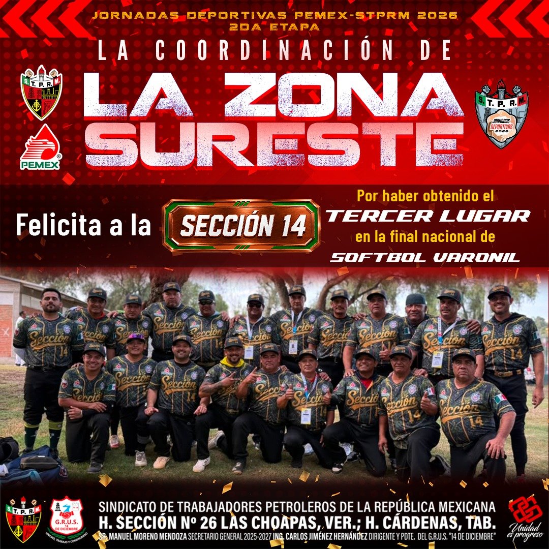 HStprm's tweet photo. Fraternalmete "Unidos Venceremos"
#SomosSeccion26 #UnidadEsProgreso #SomosRojosDeCorazon #FamiliaPetrolera https://t.co/OagJ1aDmH3