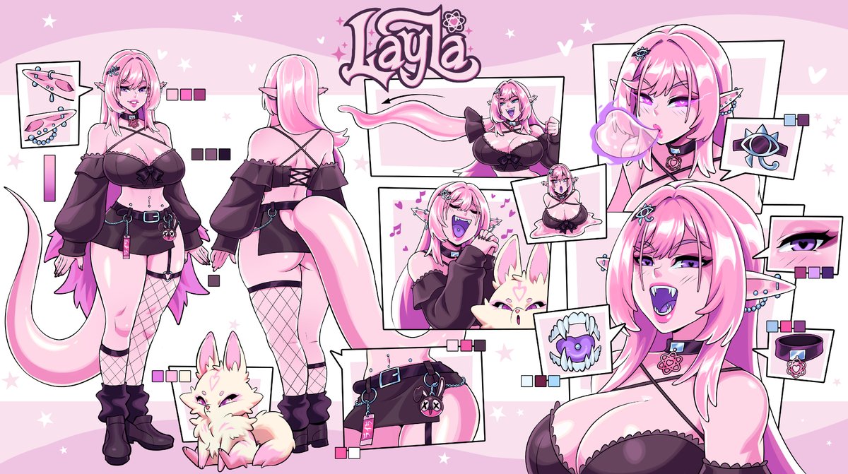 JosephwolfNSFW's tweet photo. Character sheet for @Laylely21  💖

#Vgencommission #characterdesign https://t.co/kk2ub2NSjK