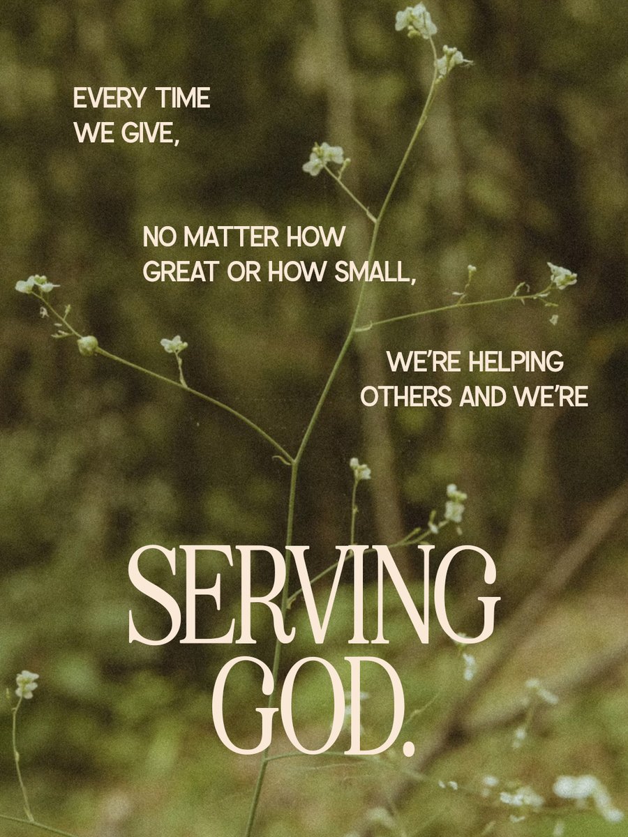 VictoriaOsteen's tweet photo. Every time we give, no matter how great or how small, we’re helping others and we’re serving God. https://t.co/CwILb5JOo0