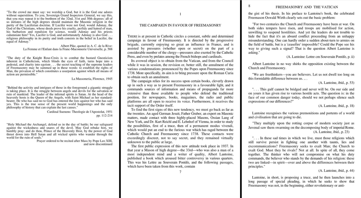 ssanchu33's tweet photo. "FREEMASONRY And The VATICAN"

- Publication date 1917
- Book by Vicomte Léon de Poncins

Download Link - Click here:
https://t.co/7R7LeweNtb https://t.co/HH00GSDa7A