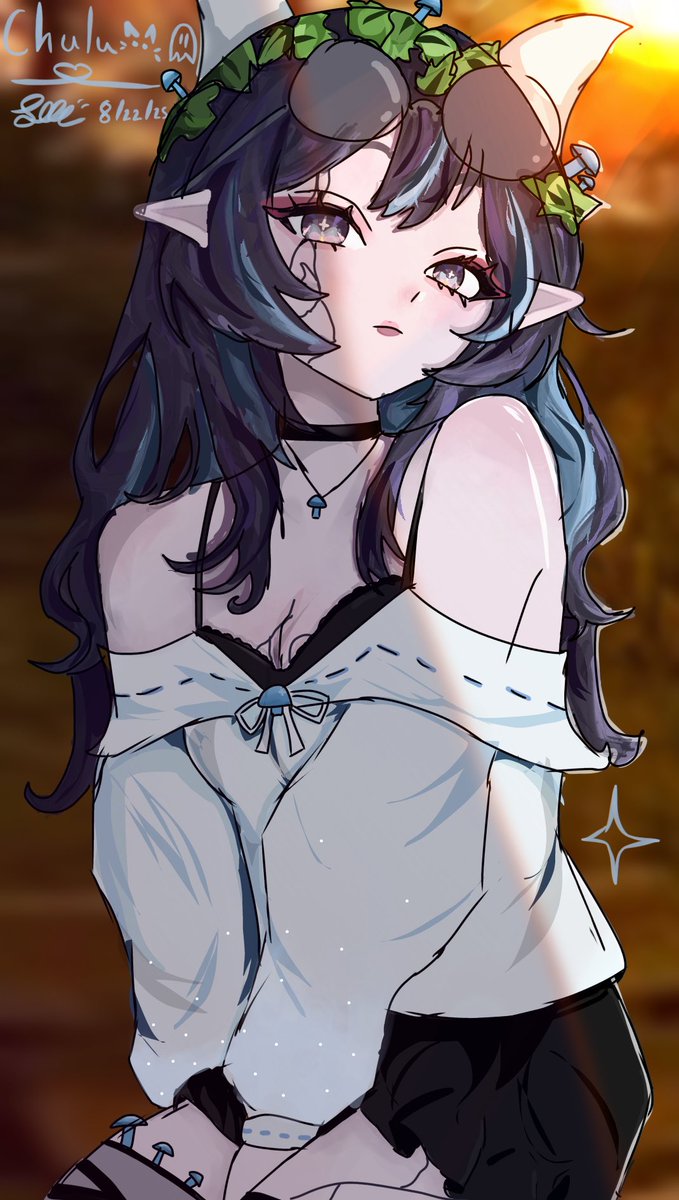 Chulucrea's tweet photo. My X was glitching and I accidentally deleted this post… 
Anywaysssss here’s art of Mycena Xanh on IRIAM (US) https://t.co/FQzb8vqmjh