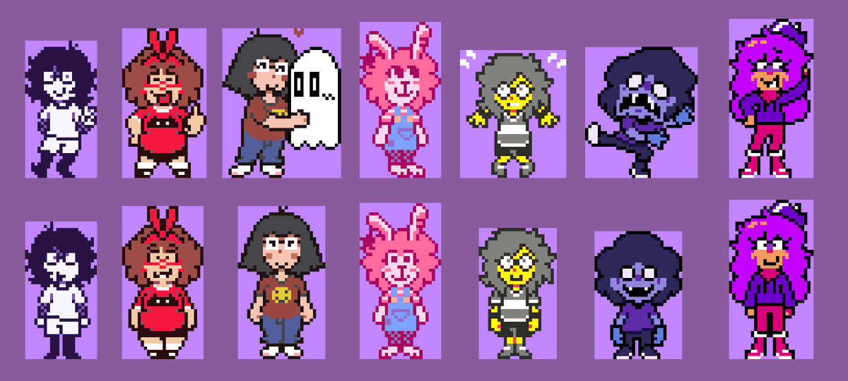 BenV1309's tweet photo. idk why it took me so long to make another one of these-
but here's some more mutuals in utdr style ¡¡
#Undertale #Deltarune https://t.co/UTrJftqCge