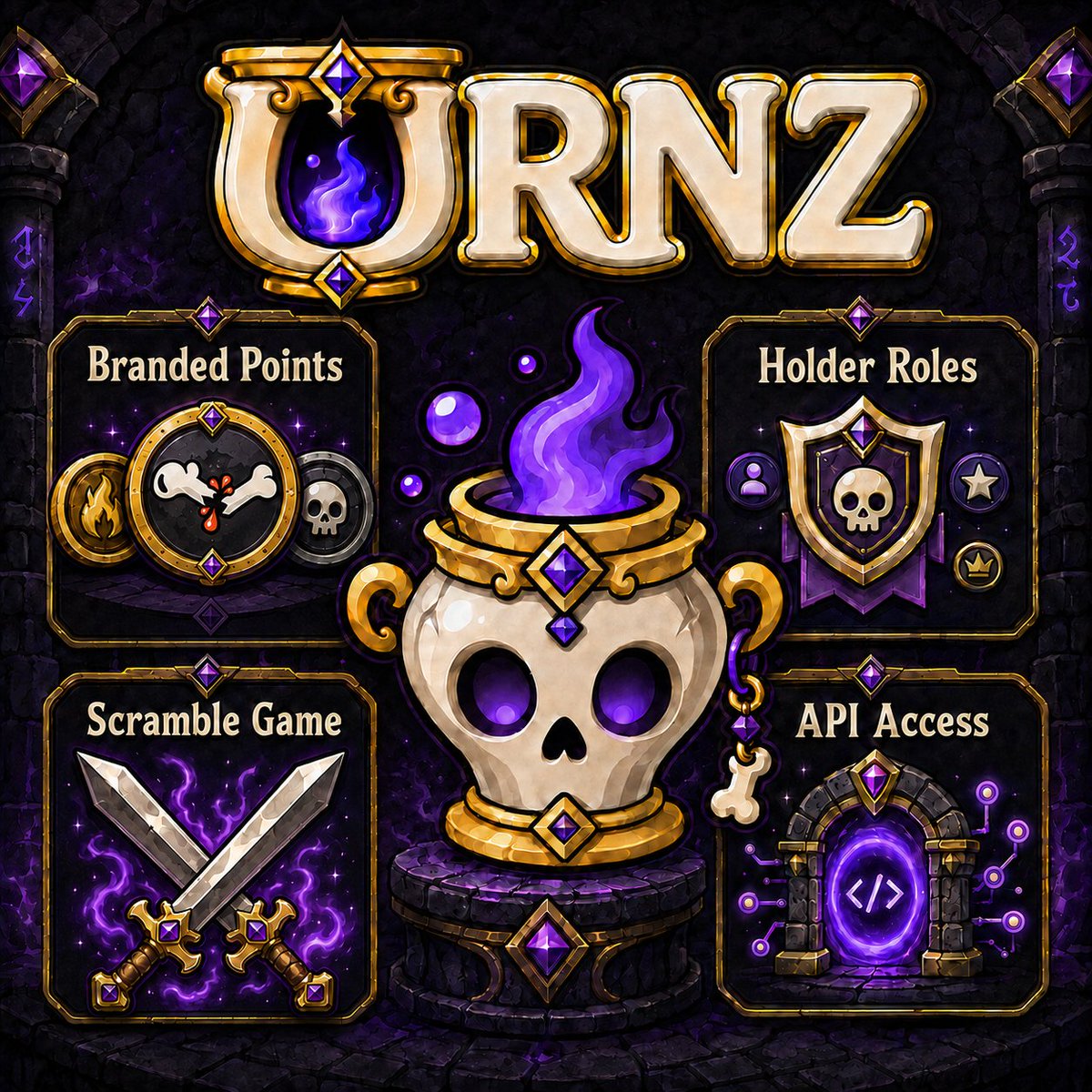 URNzApp's tweet photo. We didn’t build another points bot...

We built a whole playground ⚱️

🪙 Branded points 
💎 NFT-based roles 
⚔️ Scramble battles 
🔌 API access

If you run an NFT community, @URNzApp gives you a lot more to play with. https://t.co/B7qewYbs7L