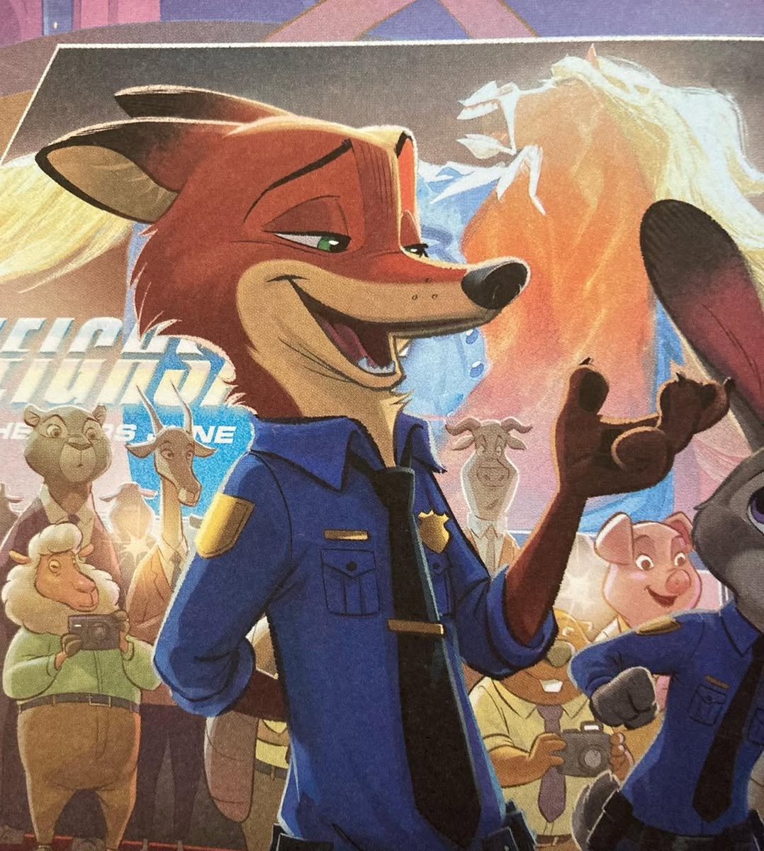 Cheezit2witter's tweet photo. The french are lucky to get new zootopia books which includes more of Nick in a cop outfit... https://t.co/71oCTDsYZj