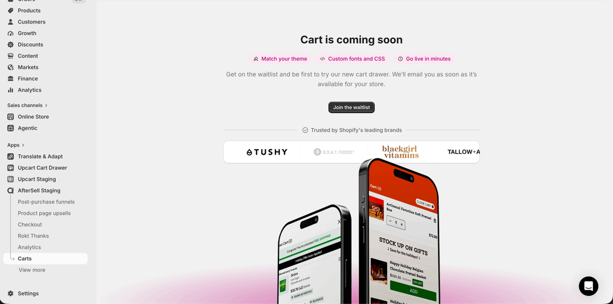real_niyousha's tweet photo. Everyone said it'd take forever. We rebuilt @UpCartApp from scratch in @aftersell. One set of Strategies for cart + post-purchase 👀

It's live in alpha, and just won my team @ROKT's High Impact Award. 🏆

Follow for BTS dev content 💻

Want early access? Join our waitlist 👇 https://t.co/VHI05QIfvn