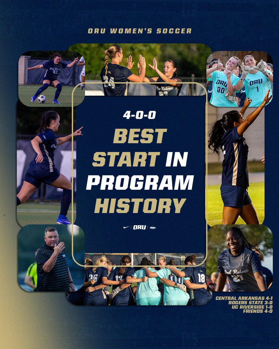 ORUWSoccer's tweet photo. 𝙃𝙞𝙨𝙩𝙤𝙧𝙮.

The Golden Eagles are 4-0-0 for the first time ever!👏

#ORUWSOC | #GoldenStandard https://t.co/5lEhrJF5tr