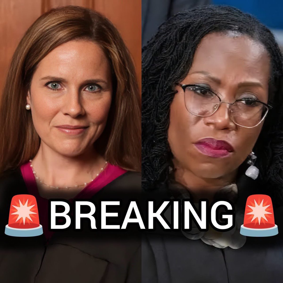 MichelleMaxwell's tweet photo. Glad Judge Barrett finally decided to have a backbone. I am dumbfounded how Judge Jackson even became a Supreme Court Justice. She seems to have no concept of precedent and the Constitution.

🚨BREAKING: Justice Amy Coney Barrett delivered a sharp rebuke to Justice Ketanji Brown Jackson in the Supreme Court’s 6-3 decision limiting nationwide injunctions by U.S. district judges.

In the majority opinion, Barrett wrote:

“JUSTICE JACKSON, however, chooses a startling line of attack that is tethered neither to these sources nor, frankly, to any doctrine whatsoever. Waving away attention to the limits on judicial power as a ‘mind-numbingly technical query,’ she offers a vision of the judicial role that would make even the most ardent defender of judicial supremacy blush.”
She continued:

“We will not dwell on JUSTICE JACKSON’s argument, which is at odds with more than two centuries’ worth of precedent, not to mention the Constitution itself. We observe only this: JUSTICE JACKSON decries an imperial Executive while embracing an imperial Judiciary.”

The Court ruled that district judges generally cannot issue nationwide injunctions that block federal policies across the entire country for parties not before the court.