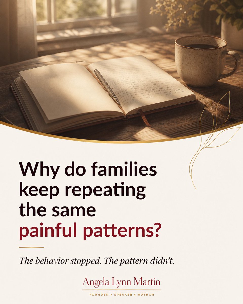 AngelaLMartin's tweet photo. A mother stops drinking. Her daughter still flinches at raised voices twenty years later.

Families don't pass down trauma. They pass down the responses that once made it survivable.

Patterns don't end when behavior stops. They end when the meaning changes. https://t.co/lXcWvnuqSJ