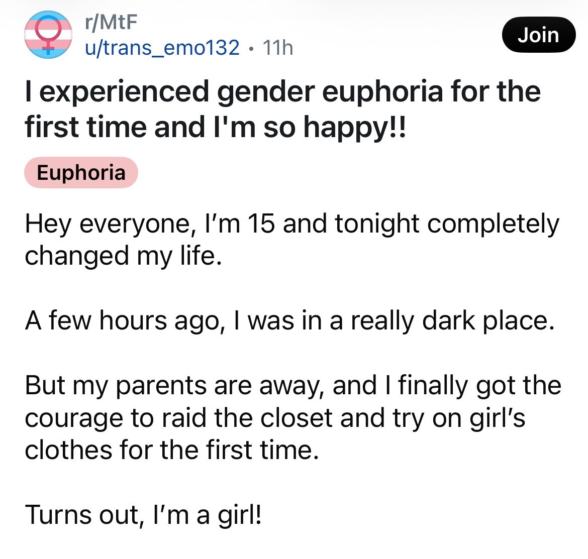 maleexclusionte's tweet photo. Ok so girl clothes makes you a girl https://t.co/paLgIMtmtZ