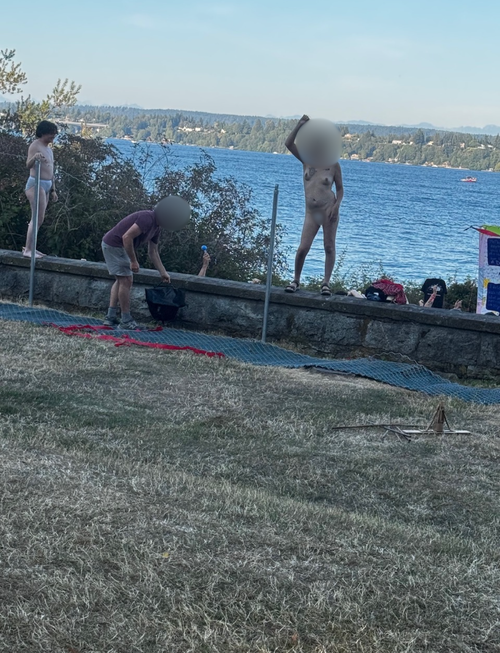 blankfw9r's tweet photo. Vandalism documented at Denny Blaine Park in Seattle August 2026. Protecting this historic community space requires consistent accountability.

@SeattleParks @CityofSeattle @MayorofSeattle @DennyBlainePark 
#DennyBlaine #DennyBlainePark #Nudism #Naturism https://t.co/6LLJNf2Rbd