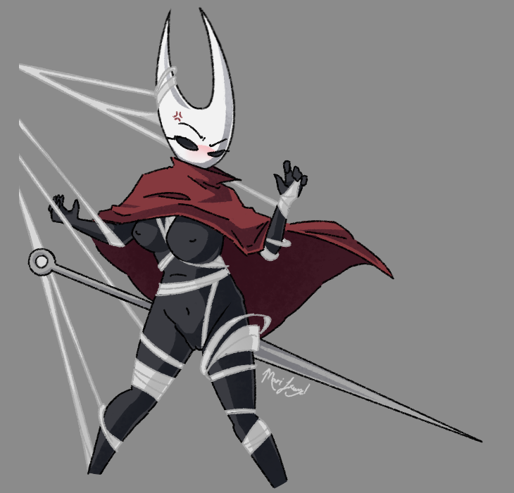 MariLewyd's tweet photo. Hornet snared in silk #nsfw #silksong #hollowknight https://t.co/MI5w2a4Tsz